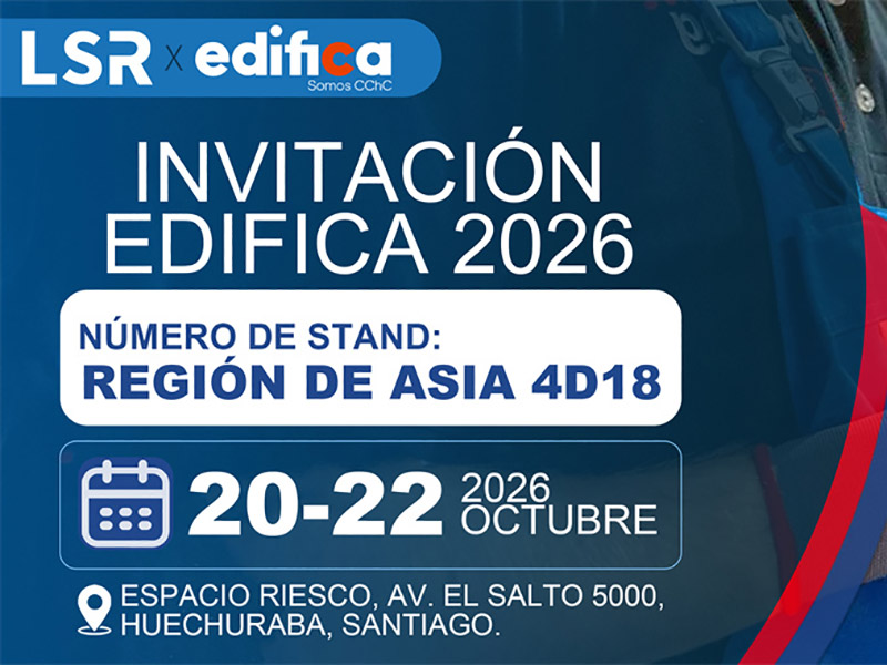 Shandong Lisheng Machinery Manufacturing Co., Ltd. le invita cordialmente a visitarnos en **EDIFICA 2026** en Santiago, Chile