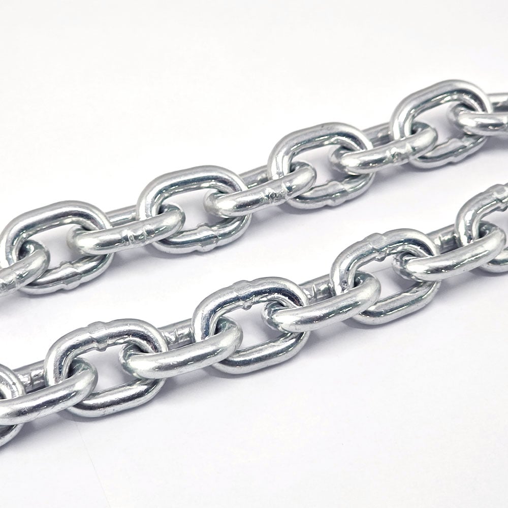 Galvanized iron chain DIN766 2mm to 32mm welding galvanized link chain