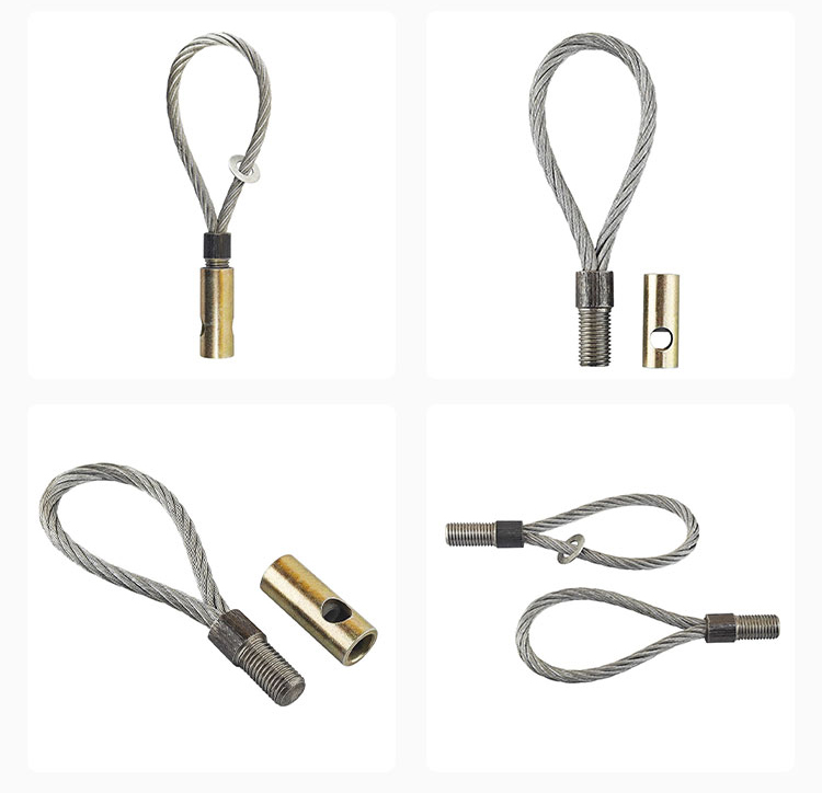 Galvanized Steel Wire Rope Threaded Lifting Loop for Precast Concrete supplier