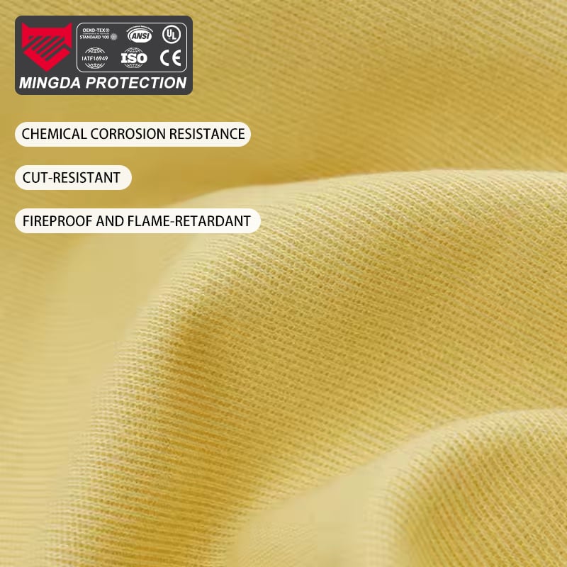 A7 Cut Resistant Kevlar/Steel Woven Fabric Fireproof Tear-Proof for Chainsaw PPE/Glass Handling Gloves