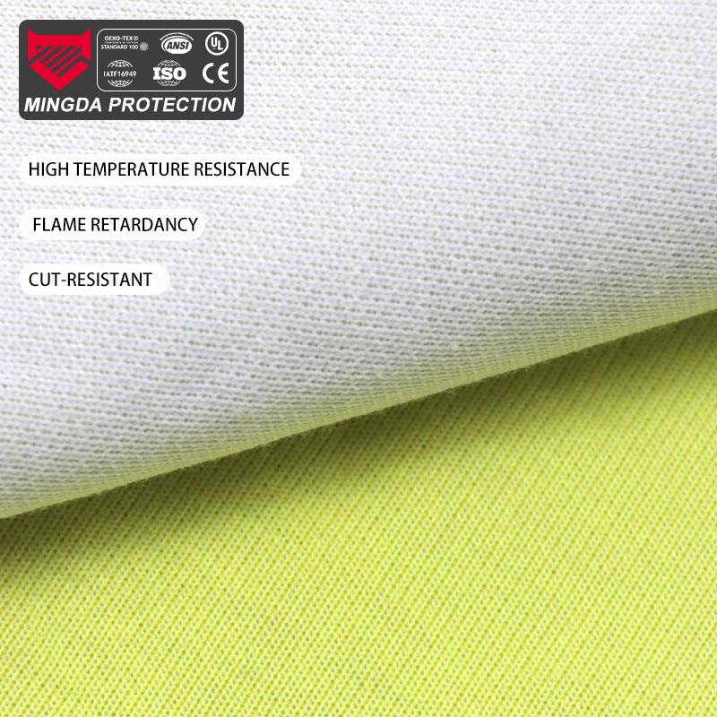 HAILIDUN K003-21 Para Aramid Polyester Nylon blending yarn cover steel wire knitted fabric with Cut Resistant ANSI A5~A6 lever for protective glove