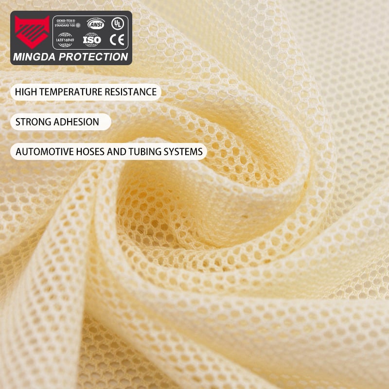 High Temperature Resistant Abrasion Resistance Kevlar Fabric Strong Adhesion Vehicle Silicone Tube Knitted Meta Aramid Fabric