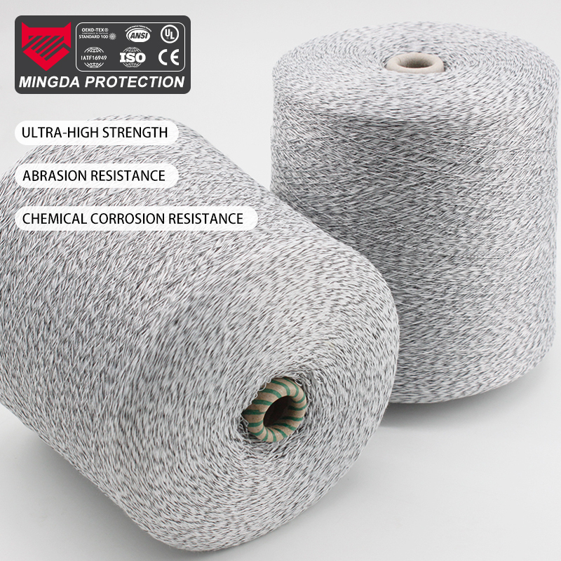 HPPE Polyester Steel Yarn Core-spun Yarn with High Tenacity for Knitting Sewing & Hand Knitting Dyed Ring Spun Technics