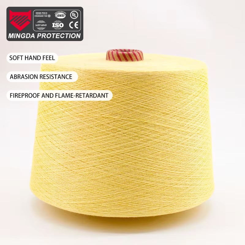 High Tenacity 100% Para Aramid Spun Yarn 20S/3 3 for Fire Fighter Garment Embroidery and Knitting FireProof Sewing Thread