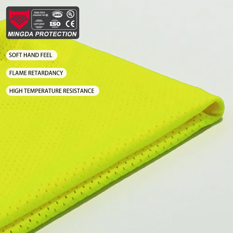 Knitted Anti-fire Fluorescent Yellow Cotton Modacrylic Fabric
