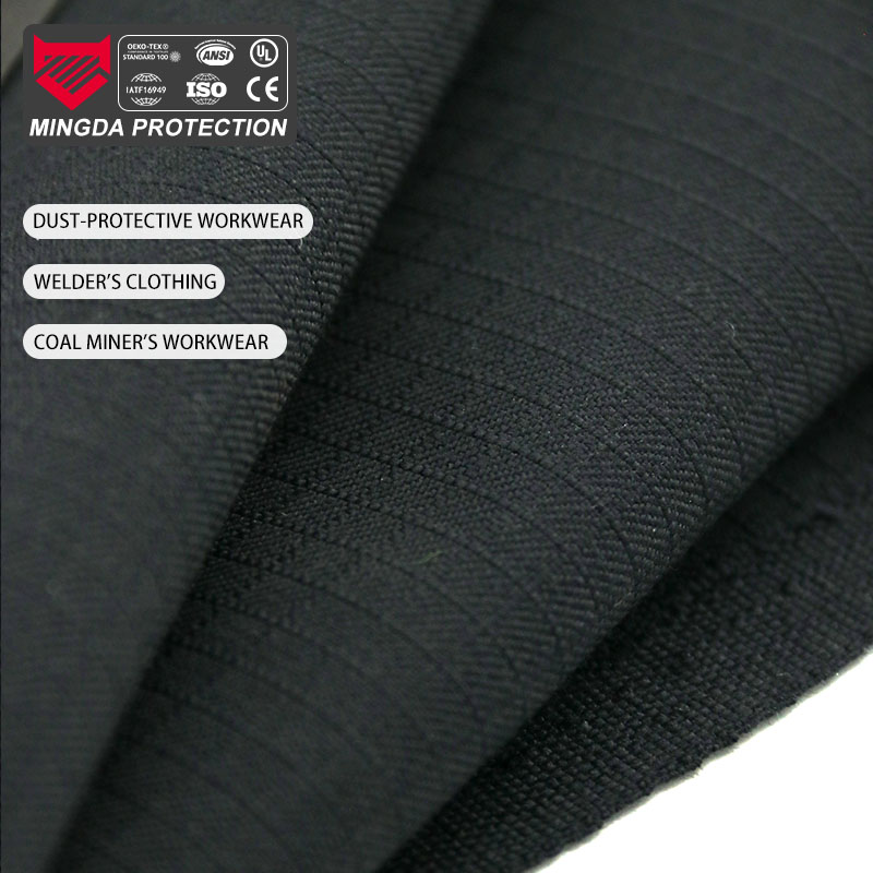 Dope Dyed Ripstop Meta Aramid Fabric with Antistatic Yarn | Flame Retardant Fabric for Workwear and Uniforms