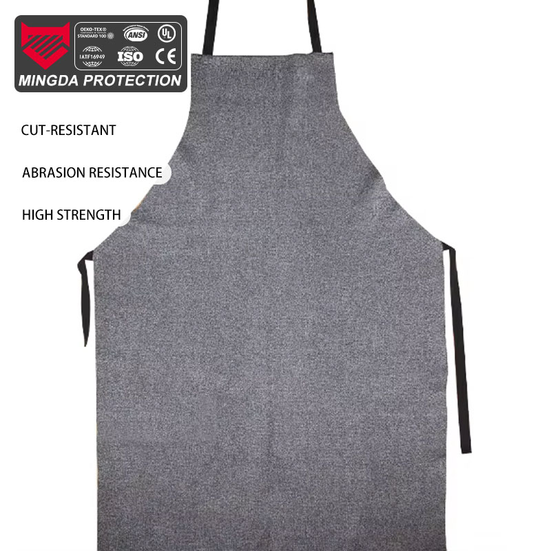 Cut Resistant Apron - HPPE & Stainless Steel Hybrid for Slaughterhouse, Sheet Metal Cutting, Commercial Kitchen PPE