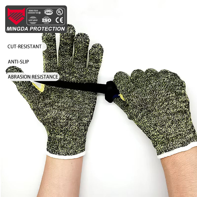 EN Certified Aramid/Steel Gloves - 250°C Heat & Cut Resistant for Welding/Oil Gas, Kevlar Fiber & Wire Composite