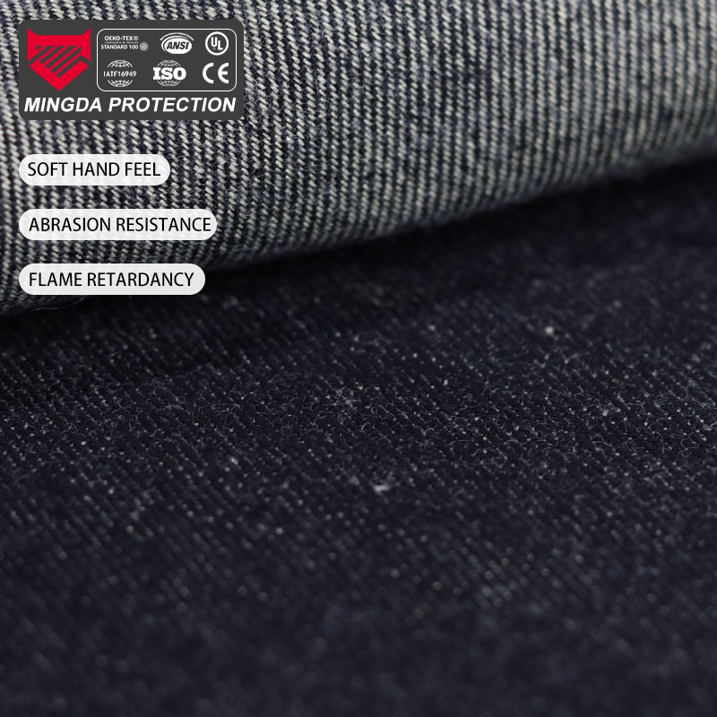 Durable Kevlar Denim Twill Fabric Flame Retardant Abrasion Resistant Woven Material for Workwear
