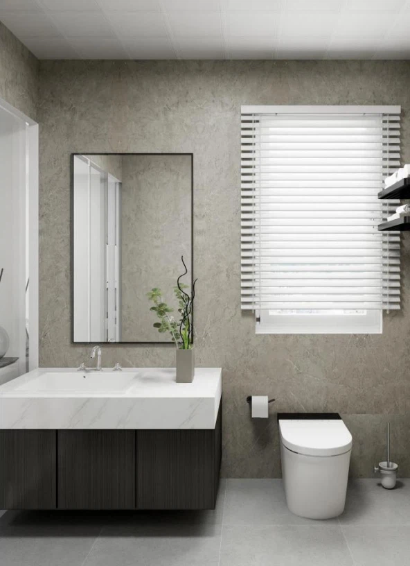 SPC Wall Cladding Soundproof Decorative Marble For Bathroom