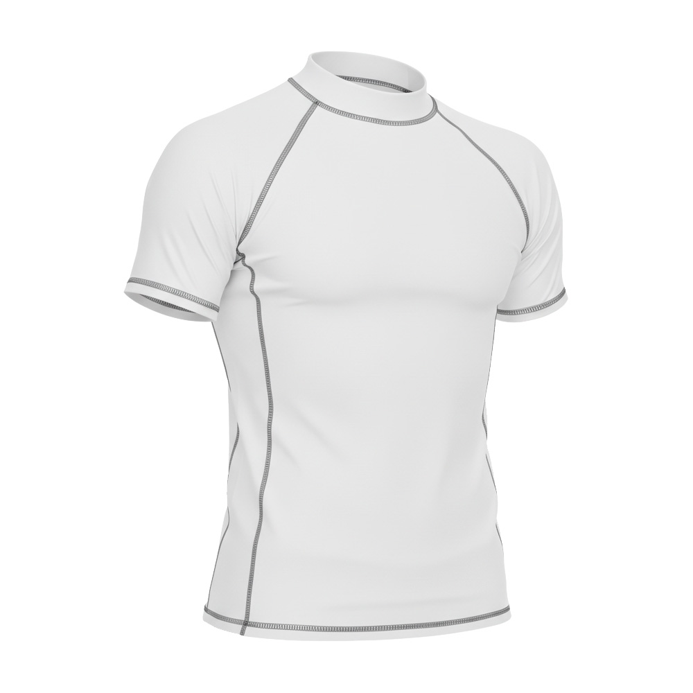 Custom Men's Surf Rash Guard Man Quick Dry Short-Sleeve Rashguard for Swimming Surfing Diving Water Sports UV Protection Shirt