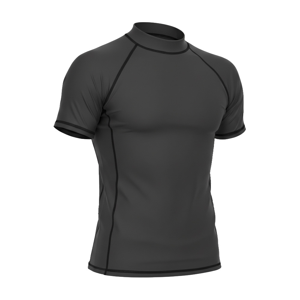 Custom Men's Surf Rash Guard Man Quick Dry Short-Sleeve Rashguard for Swimming Surfing Diving Water Sports UV Protection Shirt