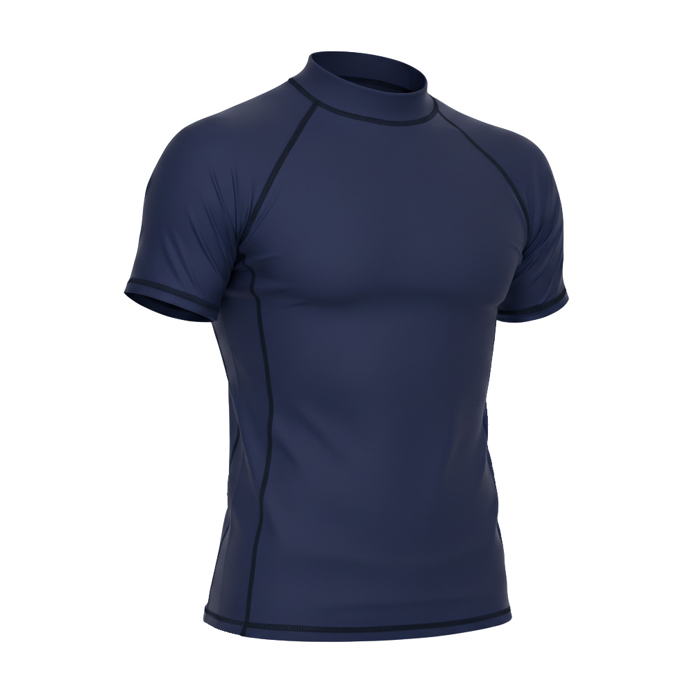 Custom Men's Surf Rash Guard Man Quick Dry Short-Sleeve Rashguard for Swimming Surfing Diving Water Sports UV Protection Shirt