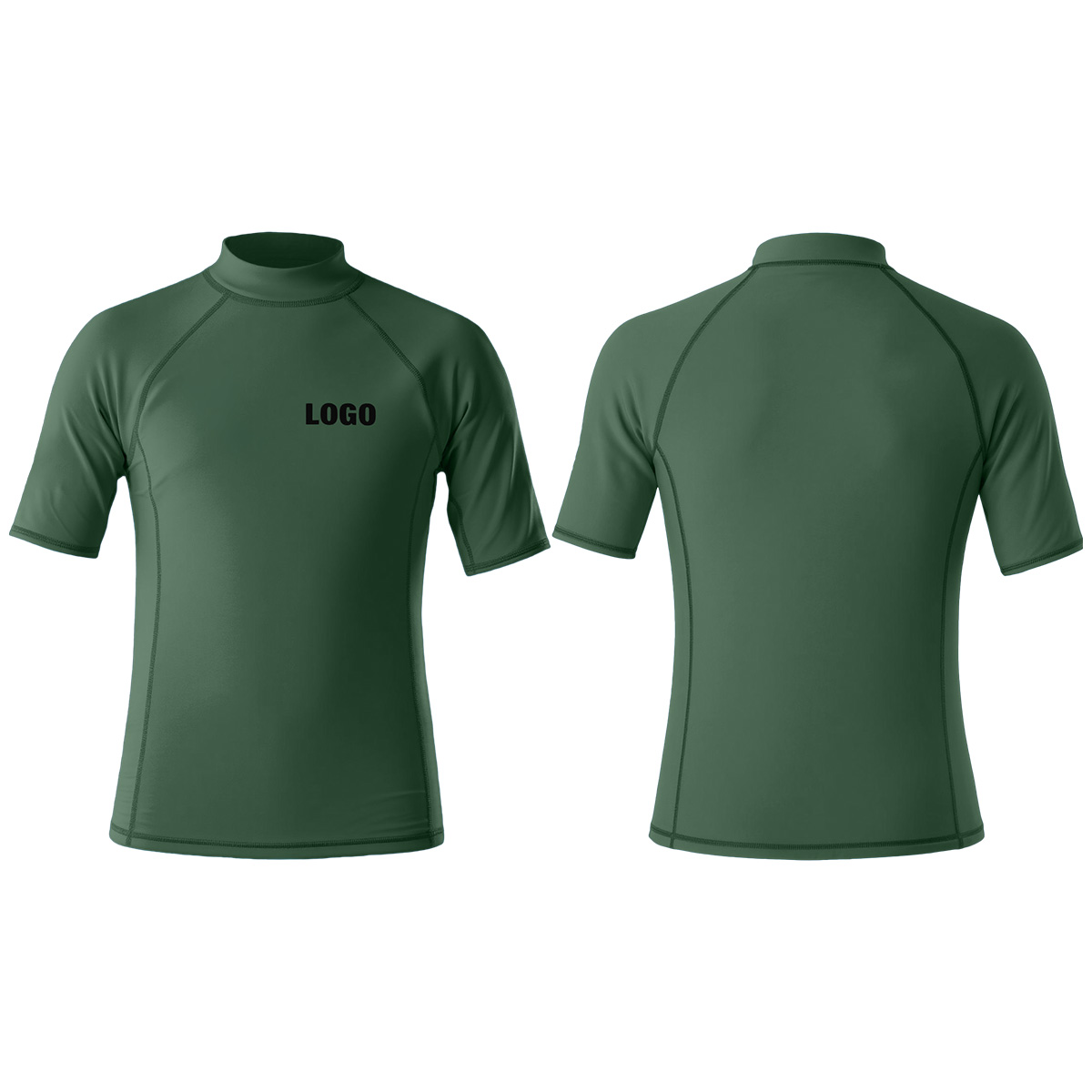 UPF 50+ Sun Protection Quick Dry Rash Vest Short Sleeve Custom Surf Swimming Rash Guard Beach Water Sports Paddle Board White