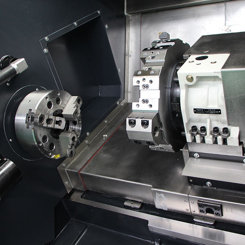 מחרטת CNC עם מיטה משופעת - עיצוב חוסך מקום עם דיוק גבוה