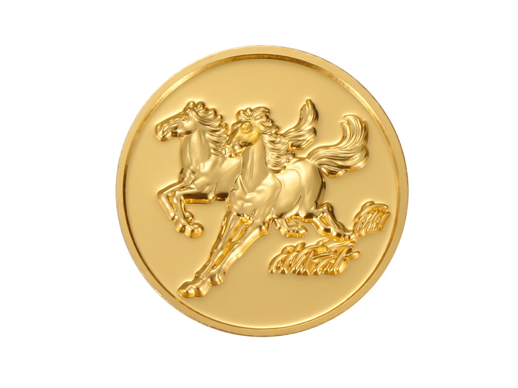 18K Gold Coin Dial Embossing