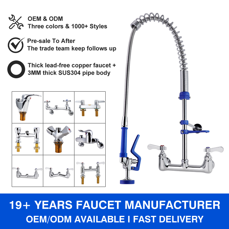 Why do restaurants prefer a commercial pre rinse faucet?