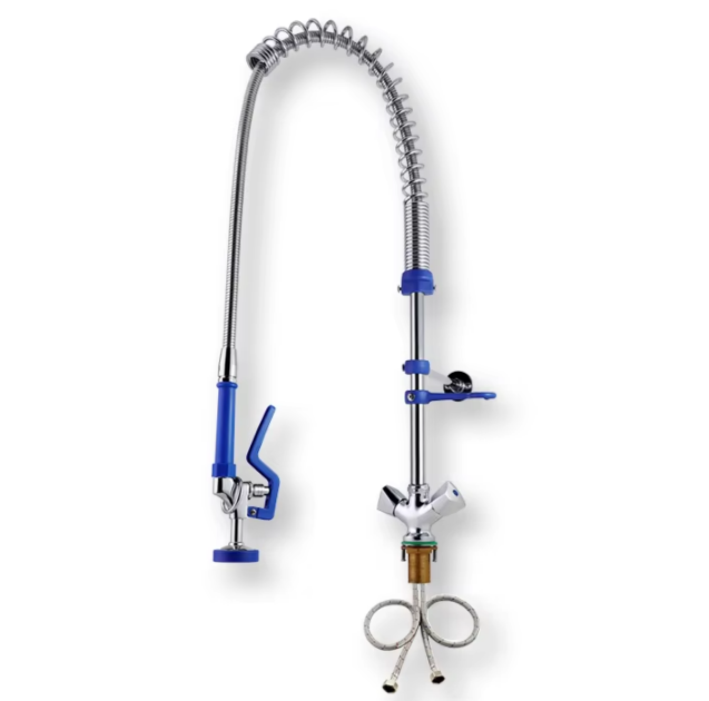The advantages of a pre rinse kitchen faucet with a flexible hose.