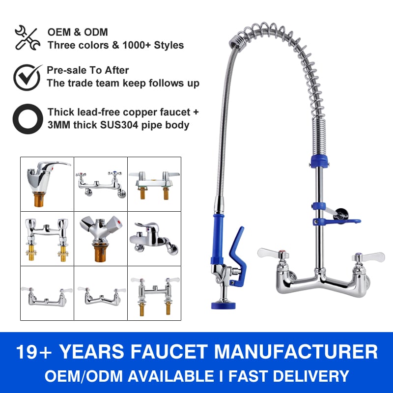 What is a pre rinse faucet and how does it improve kitchen efficiency?