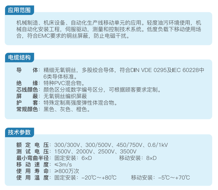 Shielded Medium-Duty Cable Chain Cable manufacture
