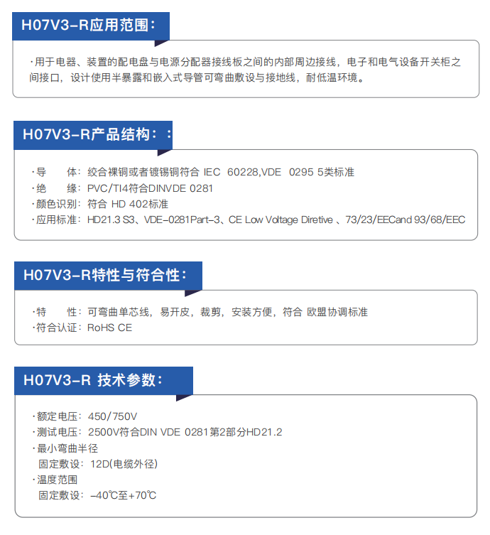 CE-Certified Electrical Installation and Connection Cables manufacture