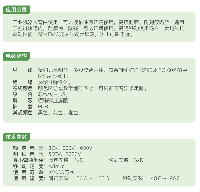 Twisted-pair shielded thermoplastic elastomer insulated PUR jacket robot drag chain cable factory
