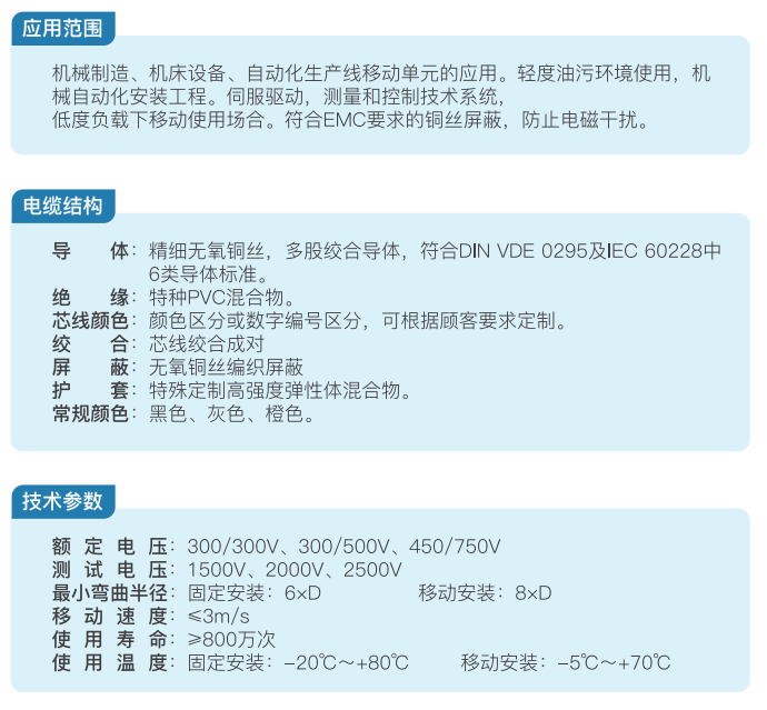 Shielded Twisted Pair Medium-Duty Cable for Cable Chains supplier