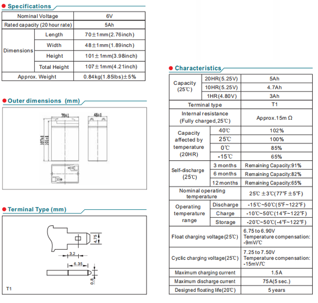 NP6-5Ah 6V5Ah Lead-Acid Battery manufacture