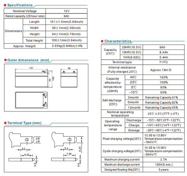 NP12-9Ah 12V9Ah Lead-Acid Battery supplier