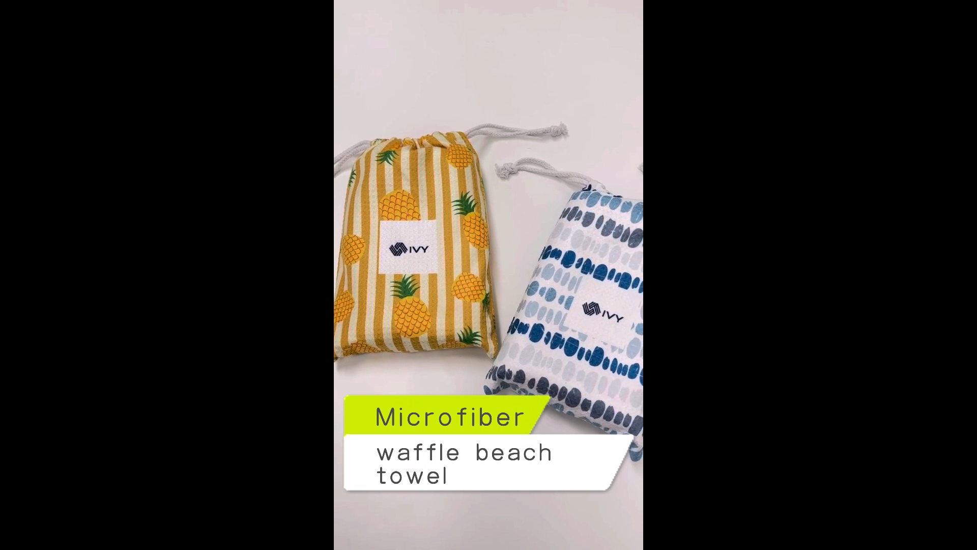 Pineapple beach towel na may bag