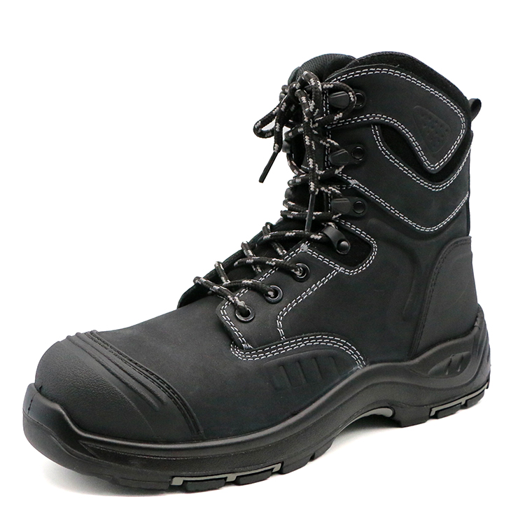 EJ140H-PR br Anti Smash Mid Cut Boots For Men 