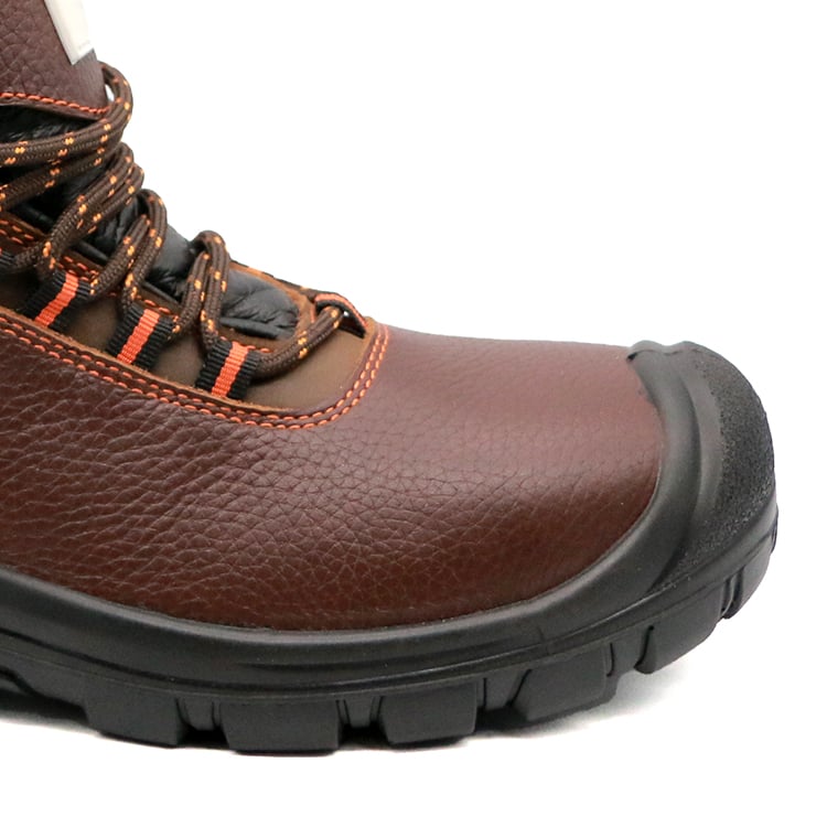 crushed leather anti puncture safety boots-7