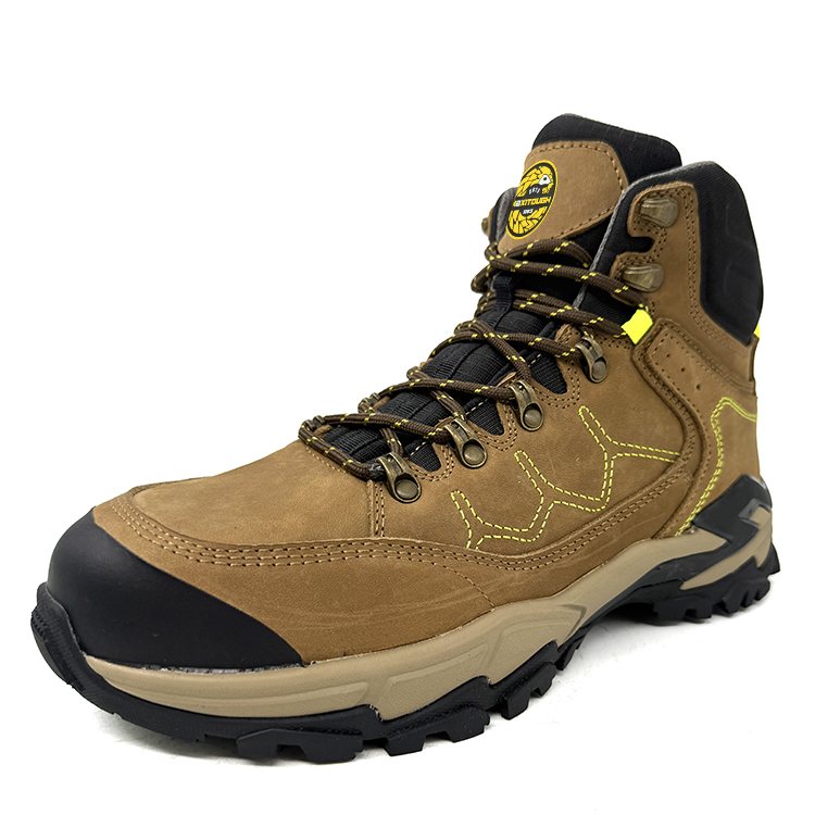 EM114-ER br Nubuck Anti-shock Safety Shoes