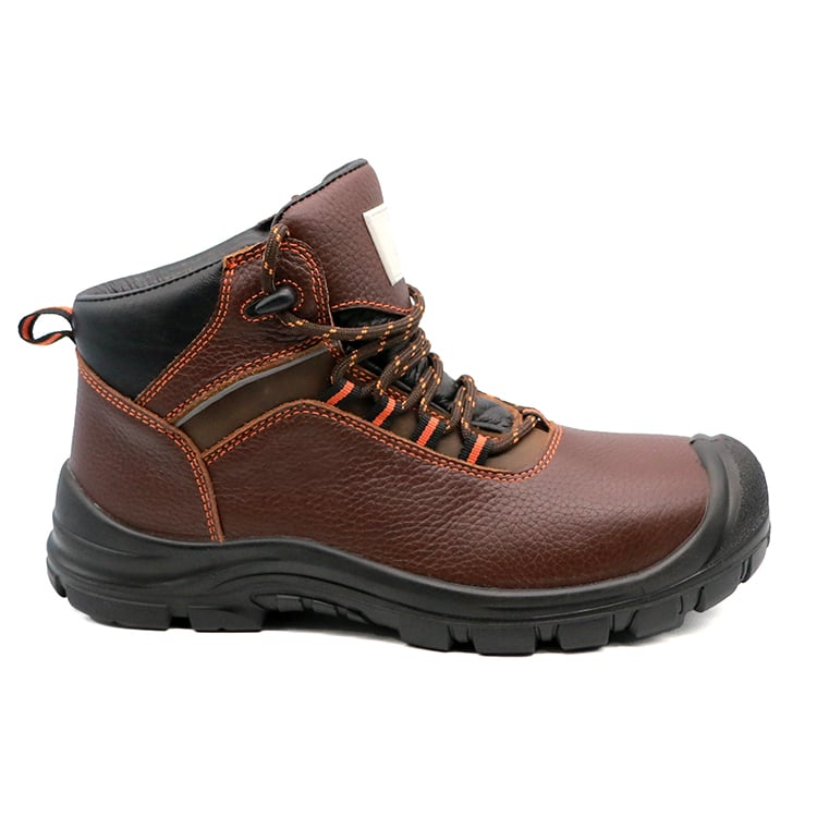 crushed leather anti puncture safety boots-5