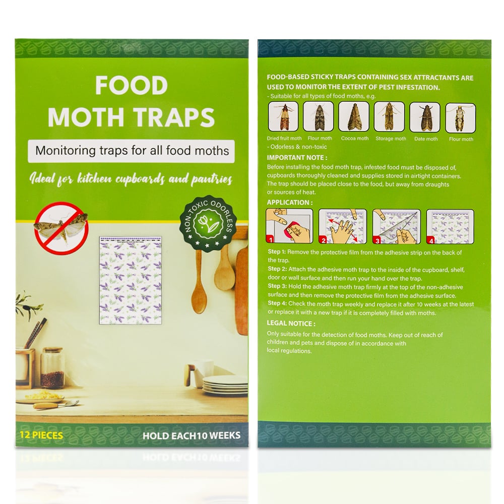 Moth catching stickers