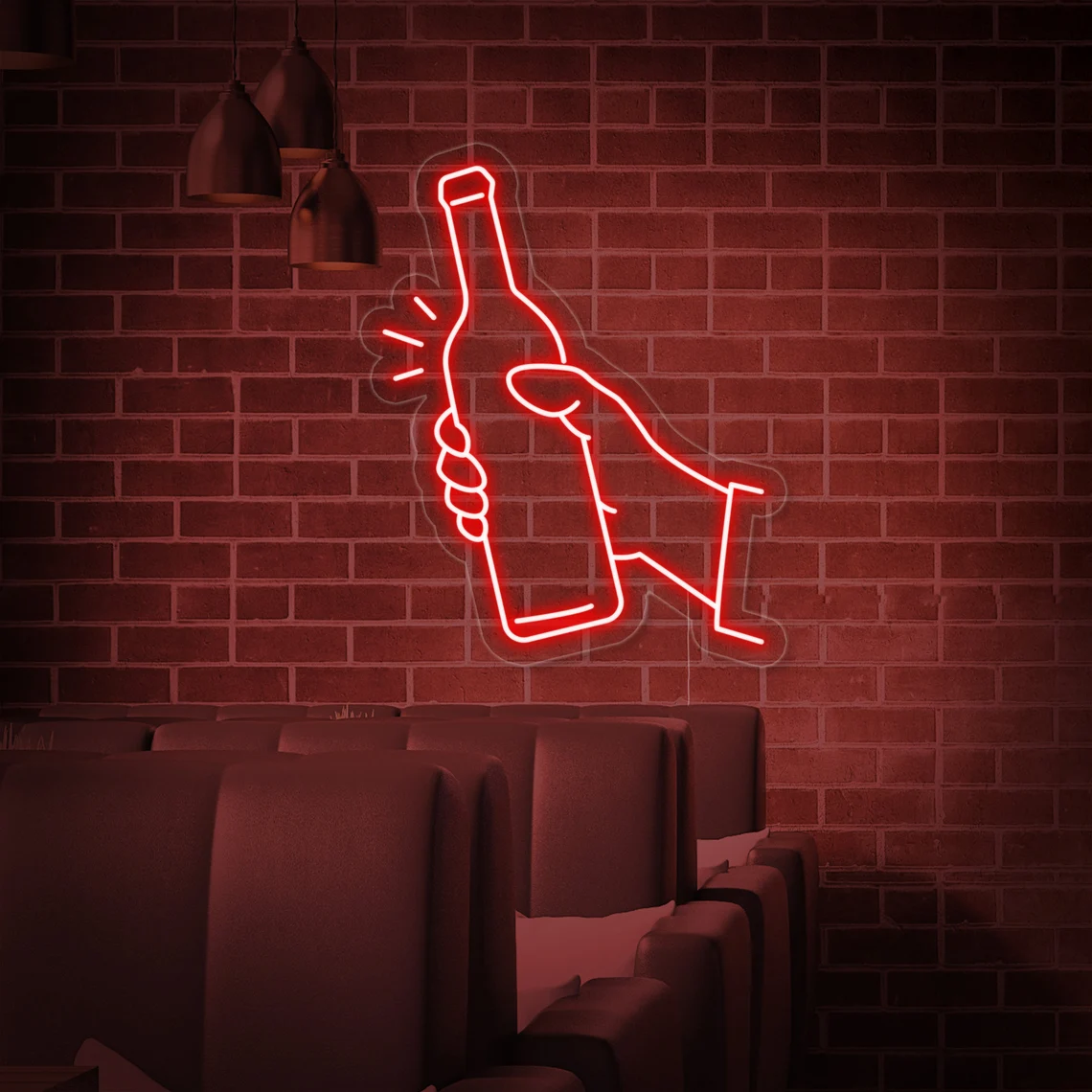 wine bar party neon sign Perfect for Bars, Lounges & Party Corners 2