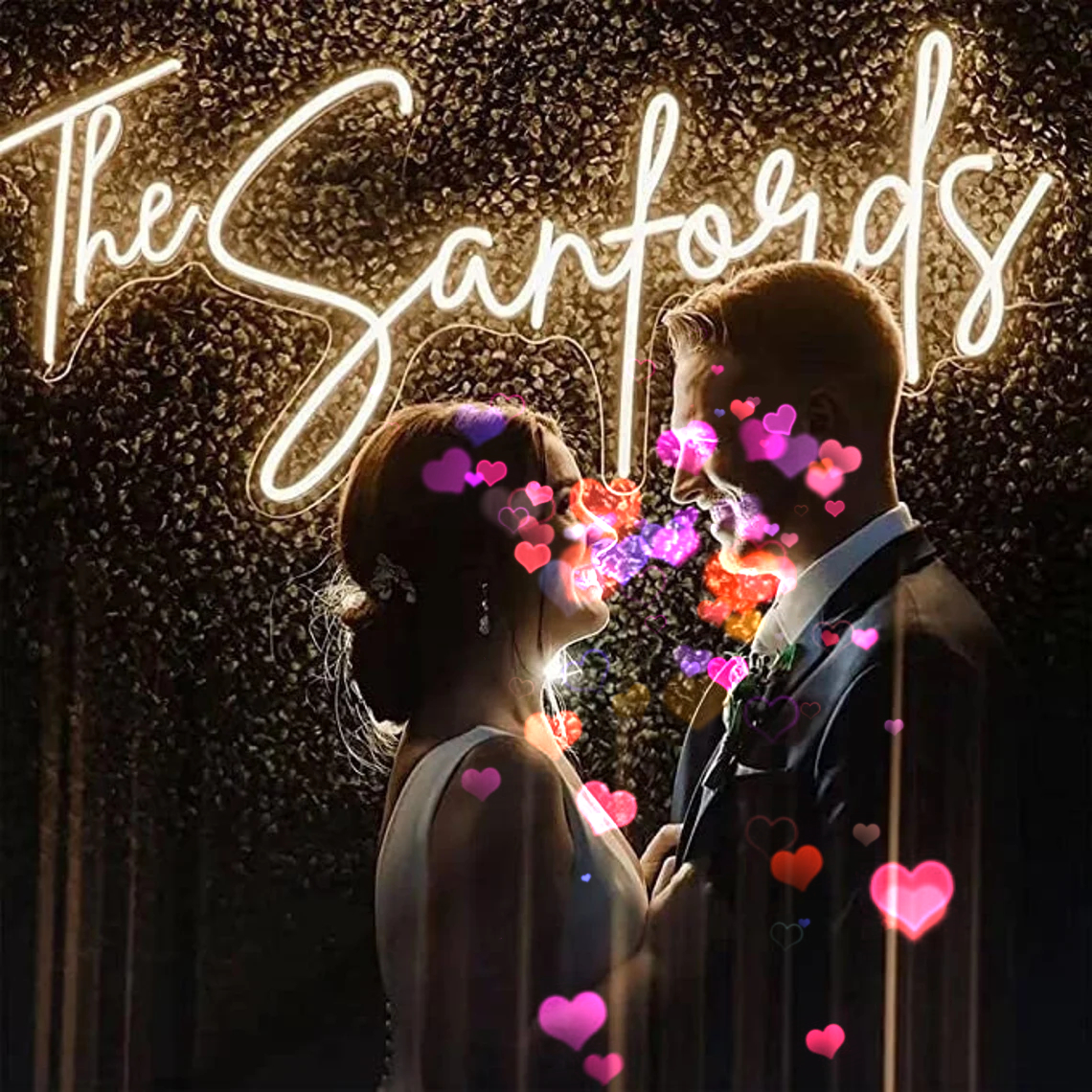 Custom Neon Sign for Wedding Romantic