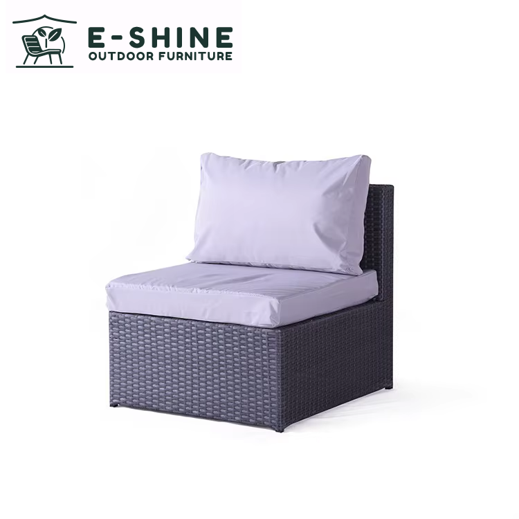 product china leisure style outdoor furniture metal and fabric rattan patio furniture set garden sofa with rope for hall use-3