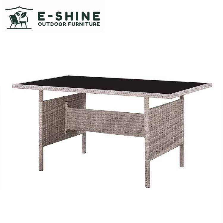 product modern outdoor rattan furniture restaurant furniture table dining tables set round extendable dining table-3