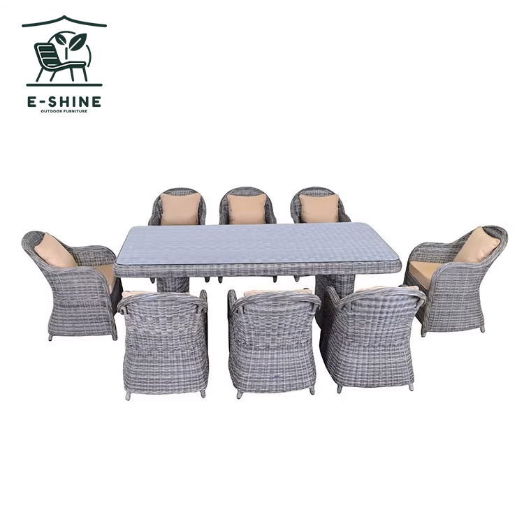 wicker with wood plastic teak metal pe rope for courtyard apartment dining room furniture-0
