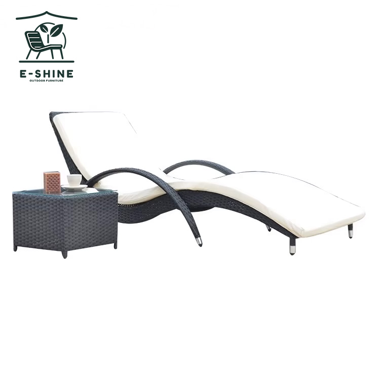 product e shine high quality modern rattan sun lounger hot sale patio pool garden outdoor furniture park school hall workshop-1