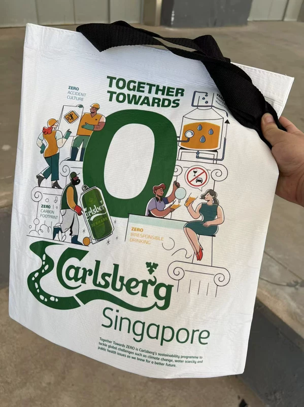 Custom Waterproof RPET Laminated Bags – 125gsm Eco Reusable Tote Bag for Shopping, Clothing Storage & Sustainability Campaigns
