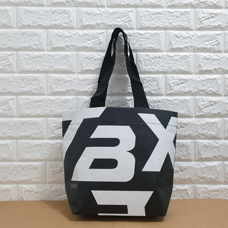Custom RPET Bag – Laminated Reusable Tote Bag with Bold Logo Printing, Water-Resistant Finish for Sustainable Shopping Bags & Retail Promotion