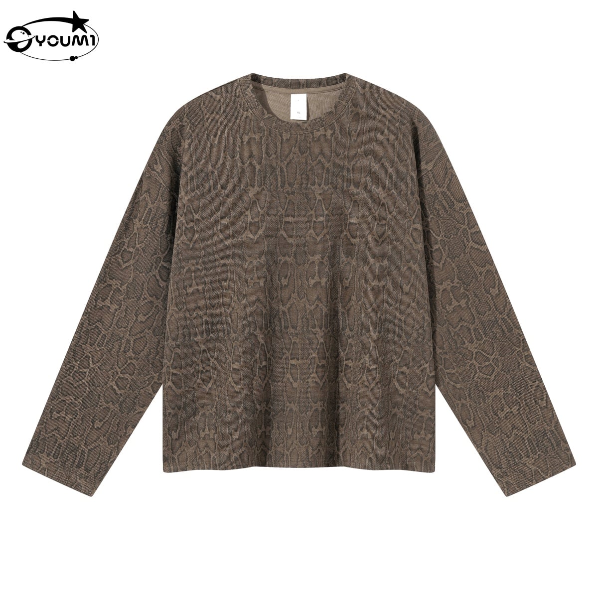 Youmi Custom OEM DTG Leopard Waffle Y2k Men's T-shirts