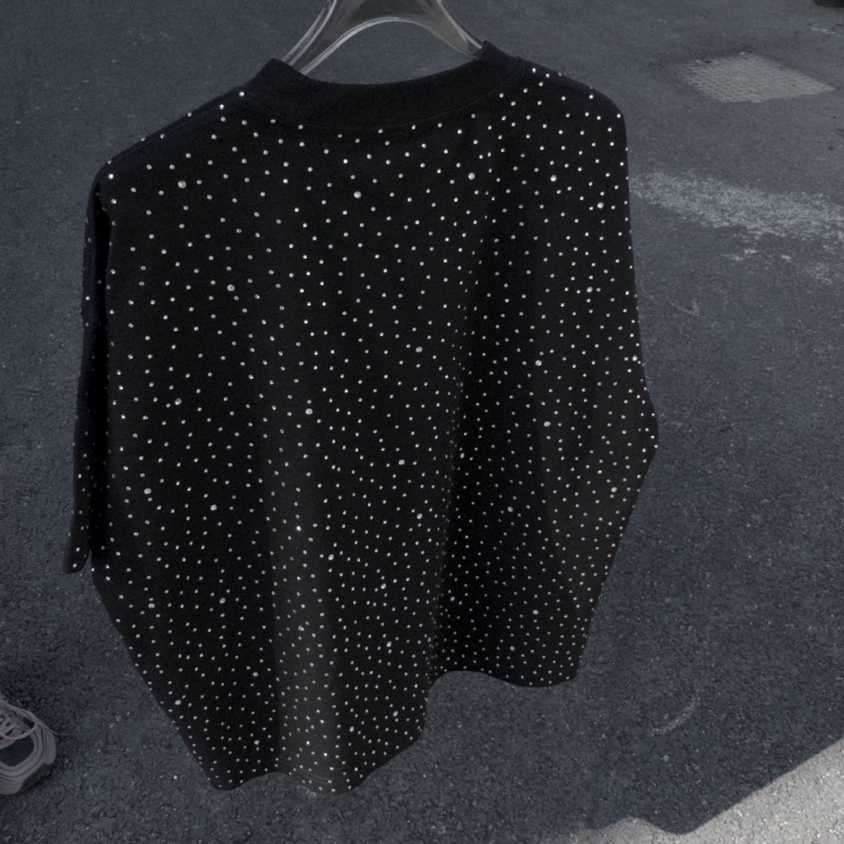 Youmi Custom100%Cotton Rhinestones Oversized Streetwear