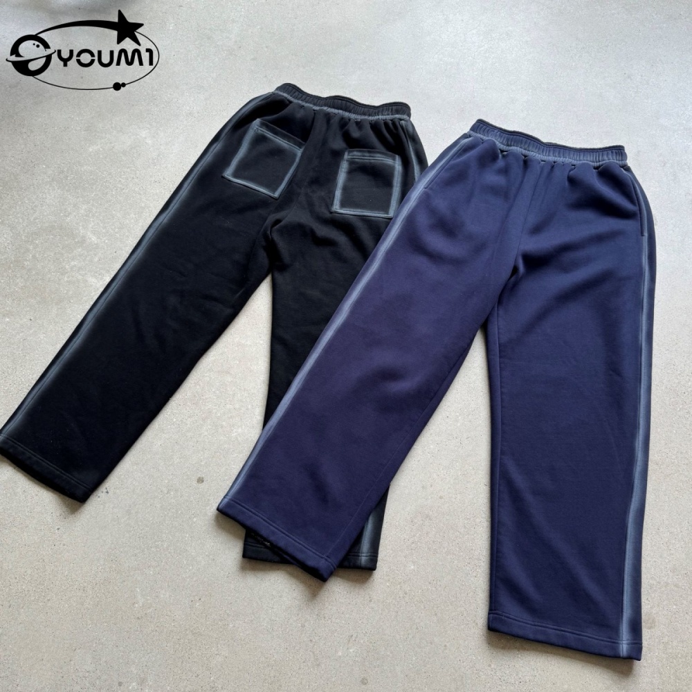 YOUMI Custom OEM Fleece Breathable BaggySolid 350g Sweatpants Men
