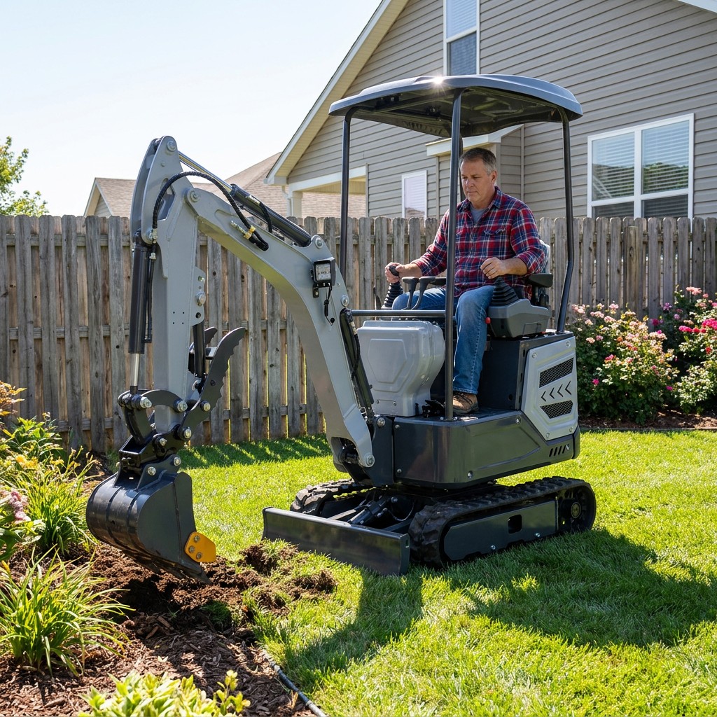 Excavator mini Colt 13, model pentru grădină, excavator mic