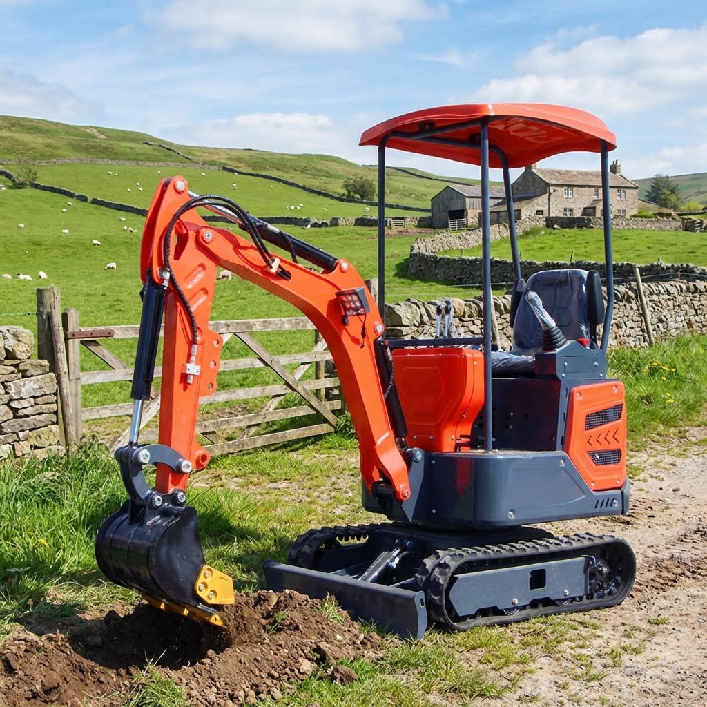 Excavator mini Colt 13, model pentru grădină, excavator mic