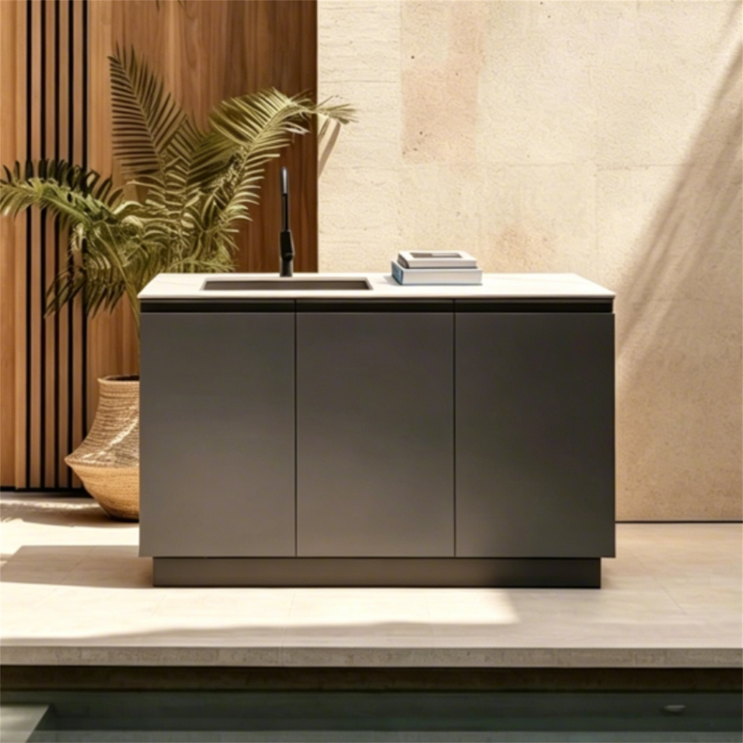1200mm Stainless Steel Sink Cabinet, Welded and Passivated, Hygienic Non-Porous Surface