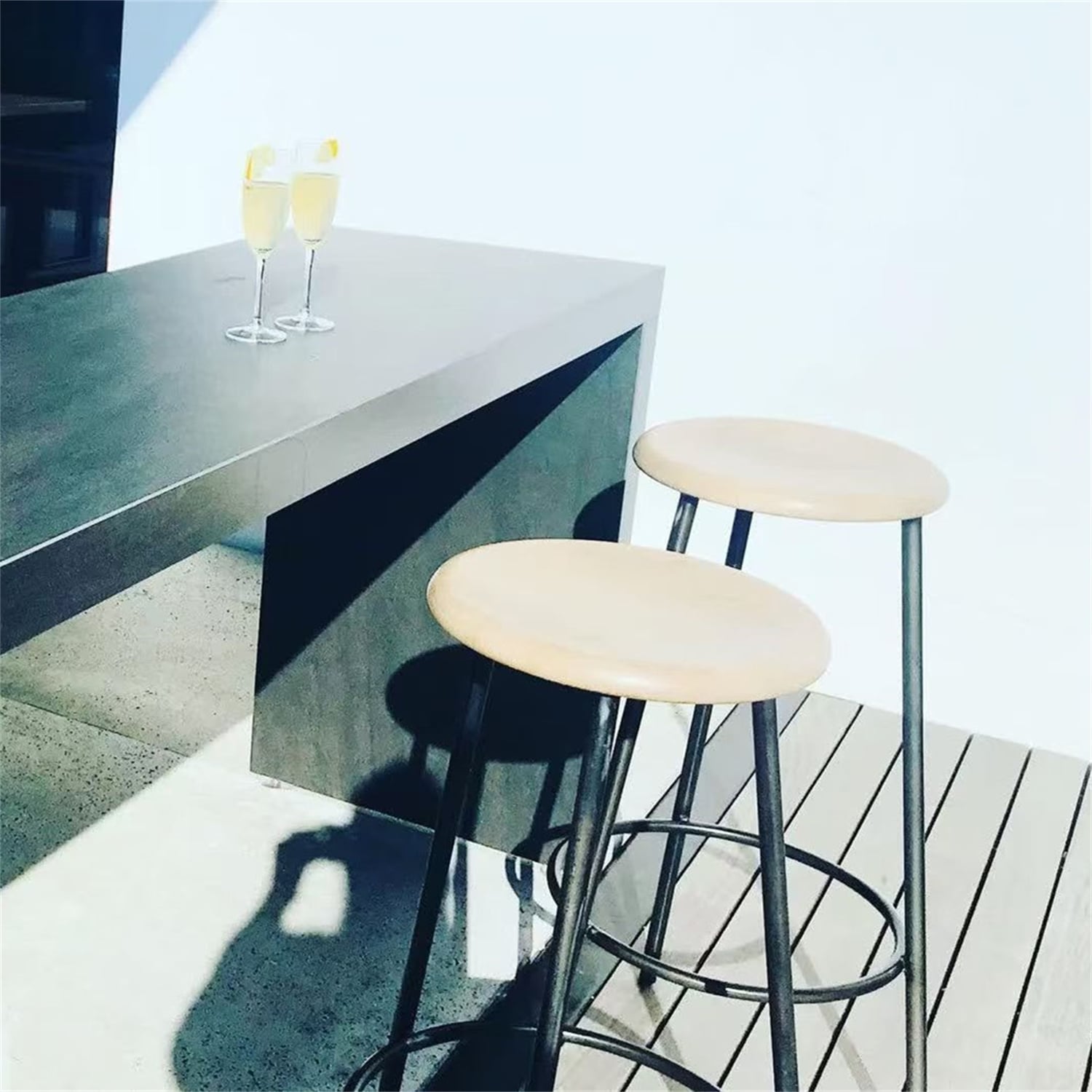 Modular Outdoor Kitchen with Corner Bar, Stainless Steel Frame, Bar-Stool Overhang and LED